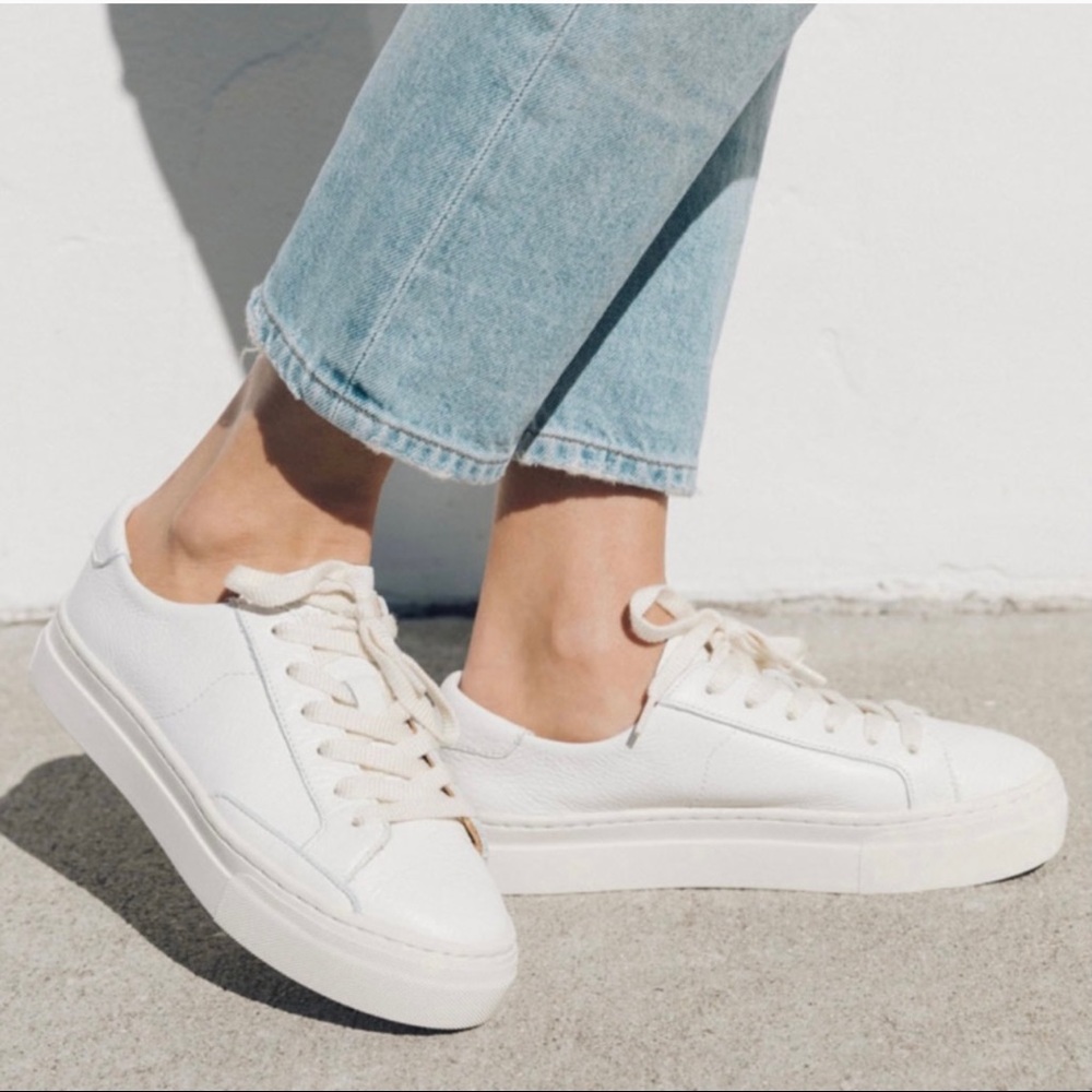 Soludos Ibiza Platform Sneaker in White Size US 8